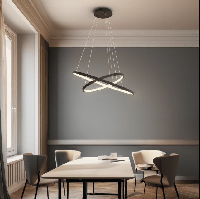 Planora - Moderne Kroonluchter Met Verstelbare Ringen Voor Elegante Binnenverlichting