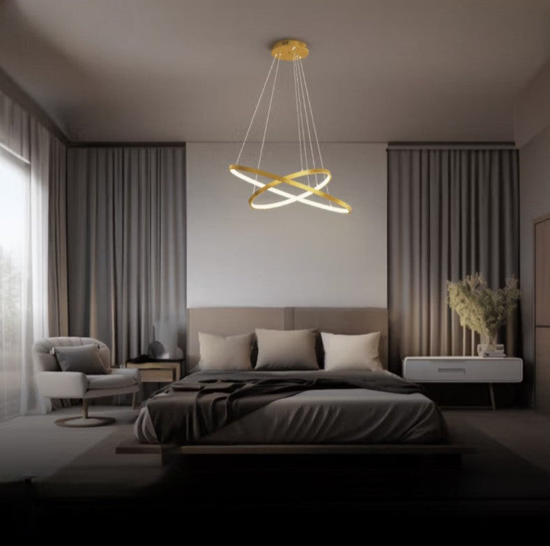 Planora - Moderne Kroonluchter Met Verstelbare Ringen Voor Elegante Binnenverlichting
