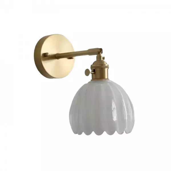 Floriva – Retro Tulpenknop Glazen Wandlamp voor Elegante Interieurs
