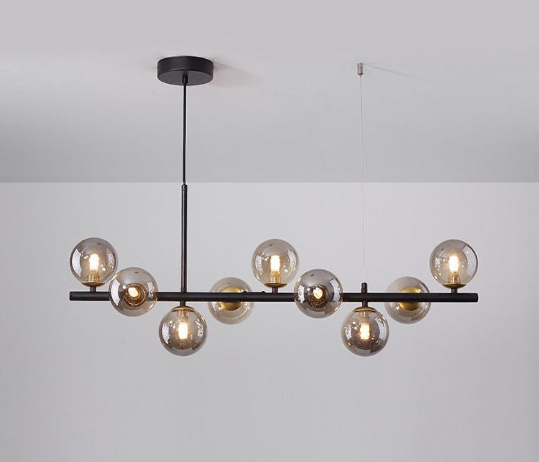 Solara – Luxe Glazen Bollen Hanglamp Voor De Eettafel