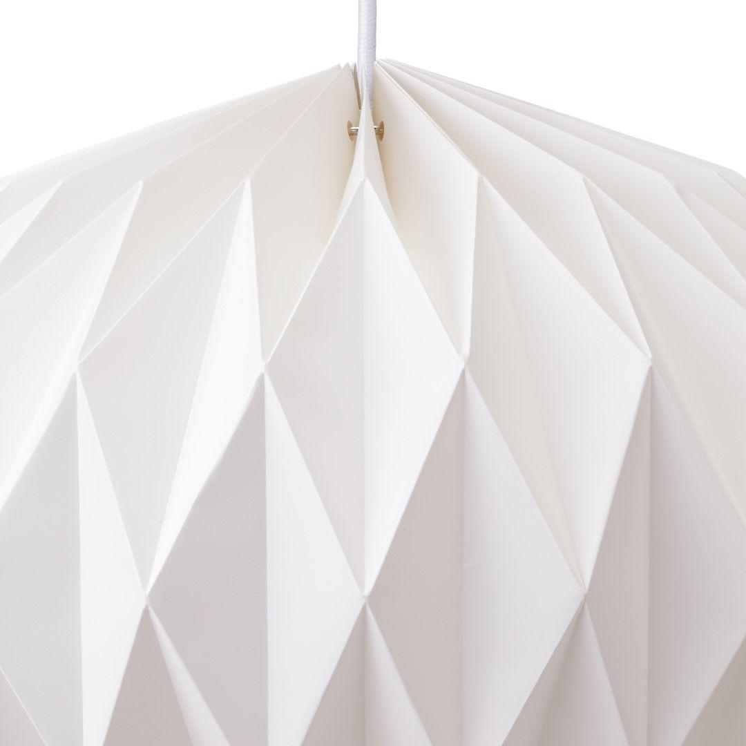 Sheetara - Stijlvolle Witte Pendel Lamp Met Plissé Acryl Kap Ø42 Cm