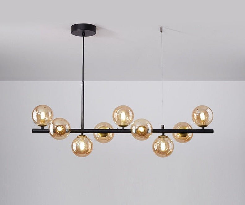 Solara – Luxe Glazen Bollen Hanglamp Voor De Eettafel
