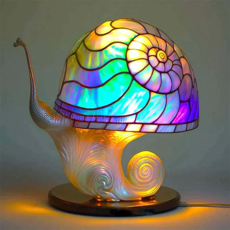 Nara – RainGlow Tafellamp (Glas-in-Lood Effect)