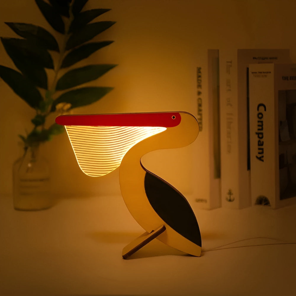 Luma – Houten Dieren LED Tafellamp (Kinderkamer Nachtlampje)