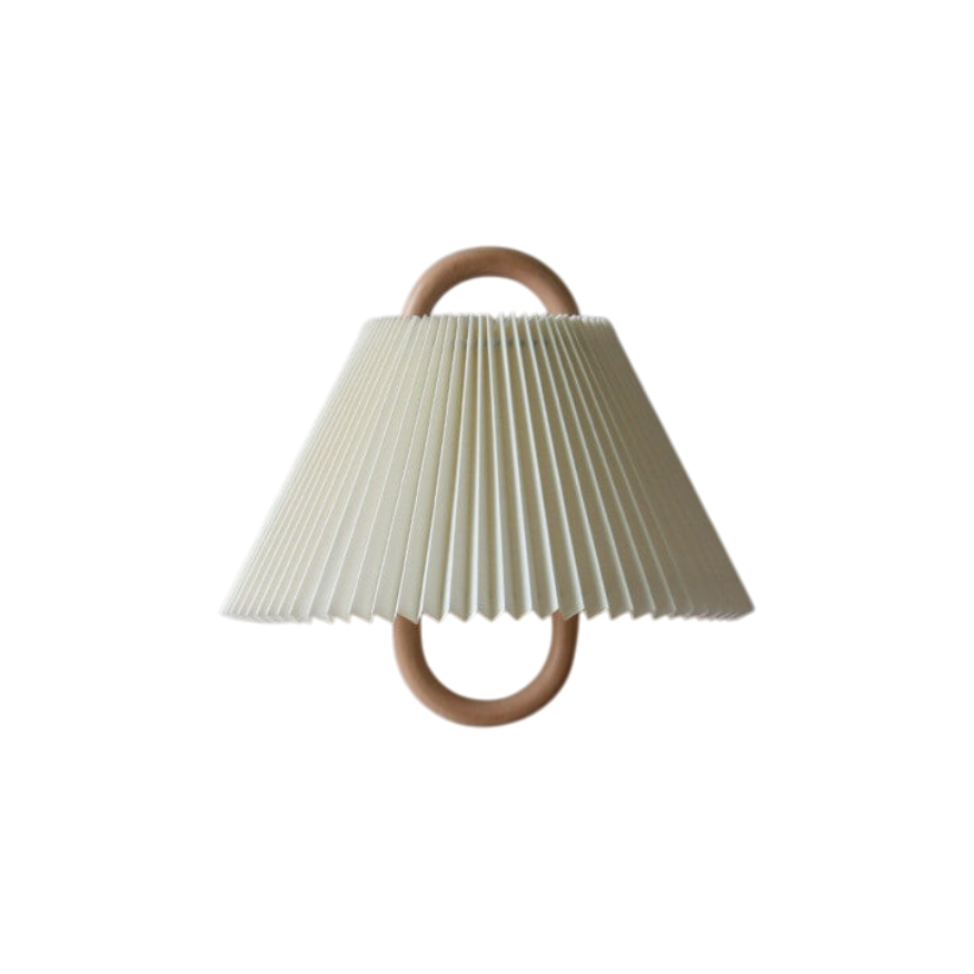 Edda – Moderne Geplisseerde Stoffen & Massief Houten Wandlamp (1-Licht)