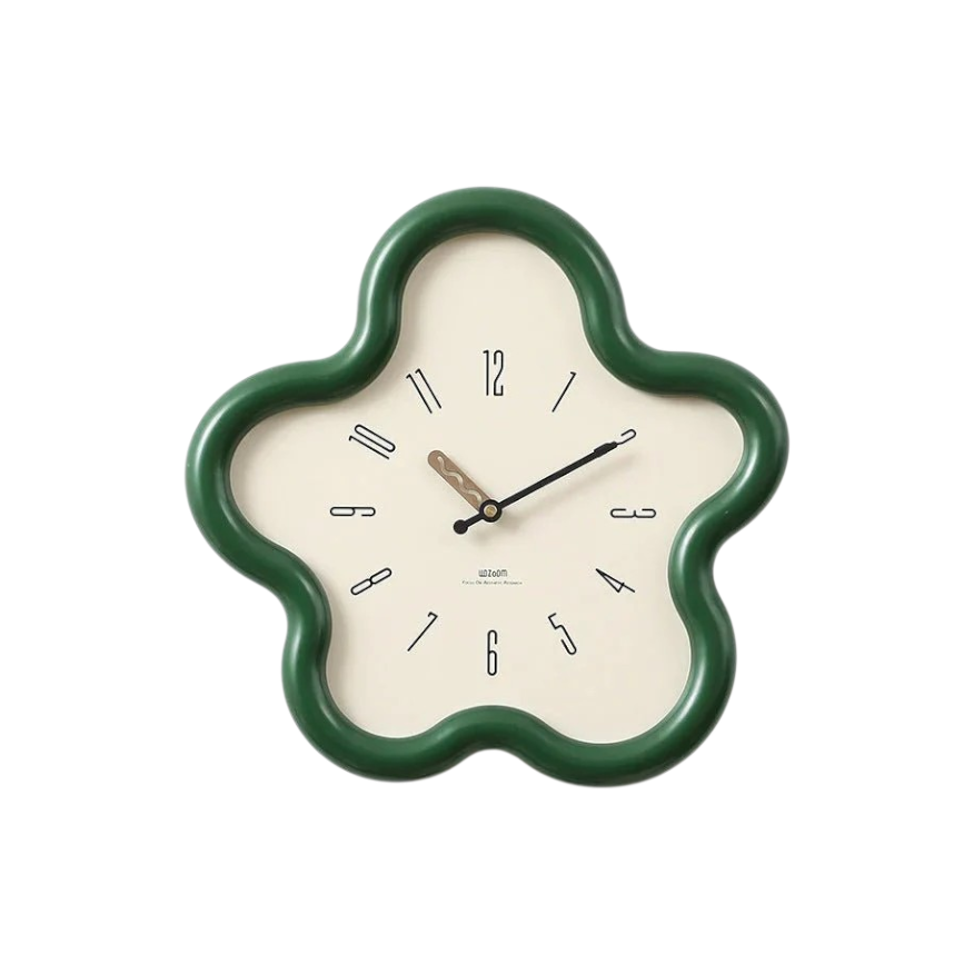 Flora – 3D Bloem Slinger Wandklok met Stil Uurwerk