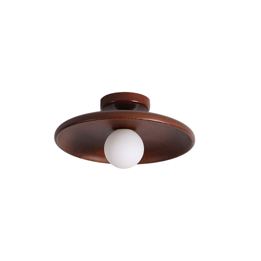 Natura – Scandinavische Houten Minimalistische Ronde Plafondlamp