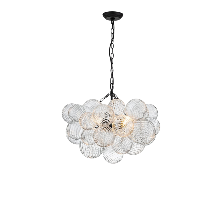 Aveline – Moderne Transparante Geribbelde Bubble Kroonluchter