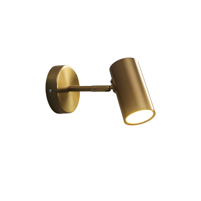 Veyra – Verstelbare Moderne LED Wandlamp (Zwart & Goud, Roteerbare Spot)