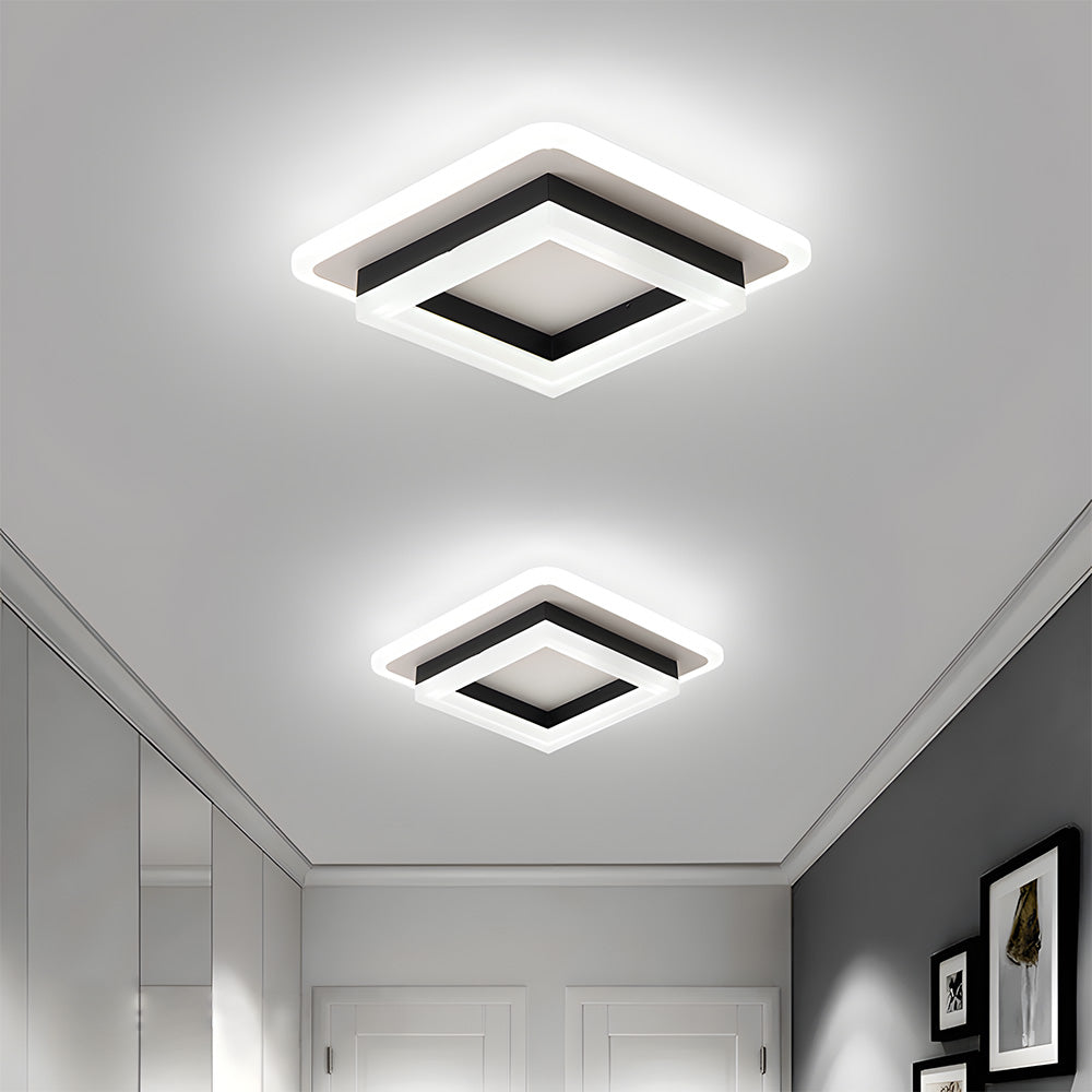 Villaura – Moderne Vierkante LED Plafondlamp Voor De Hal Met Strak Opbouwontwerp