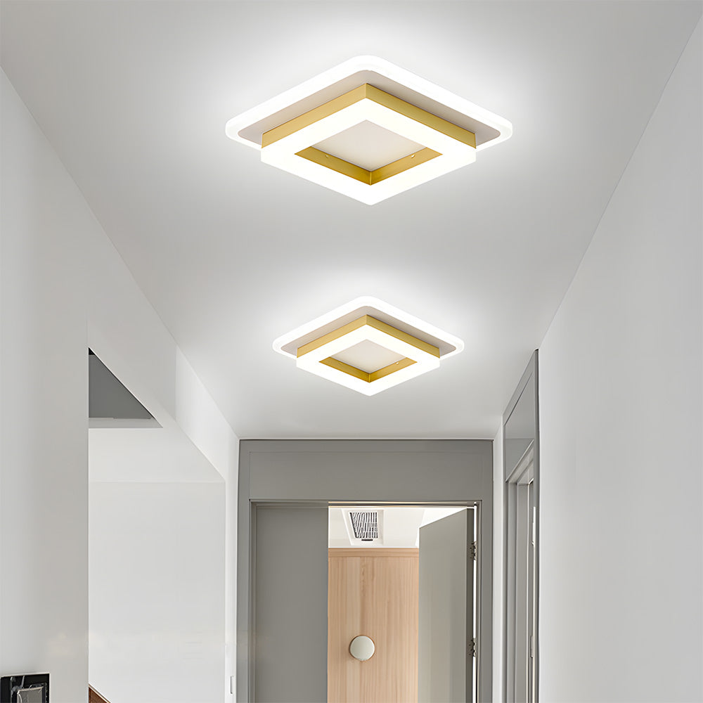 Villaura – Moderne Vierkante LED Plafondlamp Voor De Hal Met Strak Opbouwontwerp