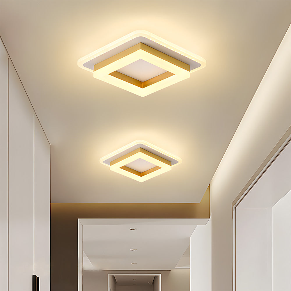 Villaura – Moderne Vierkante LED Plafondlamp Voor De Hal Met Strak Opbouwontwerp
