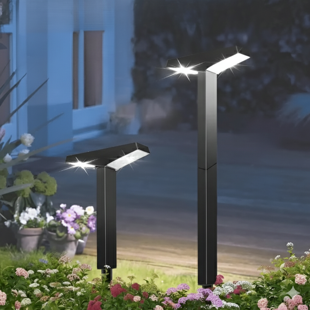Glowthra - 4-Pack Solar Buitenlampen Voor Tuin En Terras Met Warm Licht