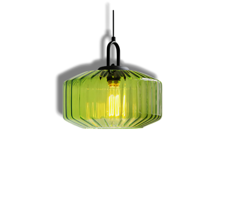 Marcellus – Retro Gekleurd Glas Hanglamp