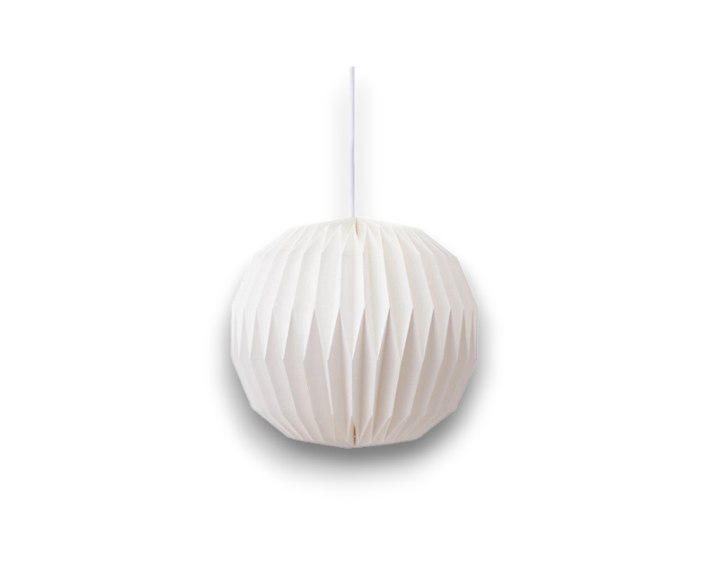 Candora - Ronde Plissé Hanglamp Moon Round Ø34 Met Zachte Lichtval