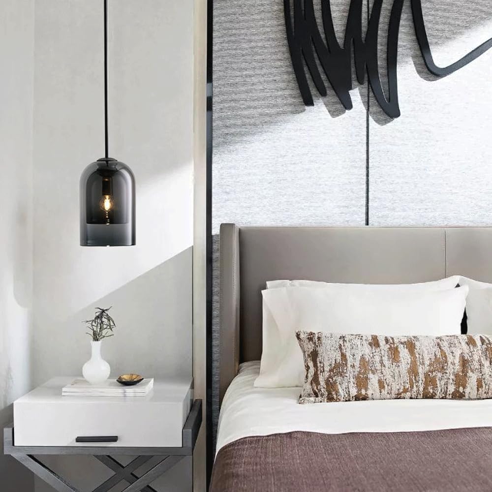 Mica – Mid-Century Hanglamp met Dubbel Glas (Plafondlamp, E27)