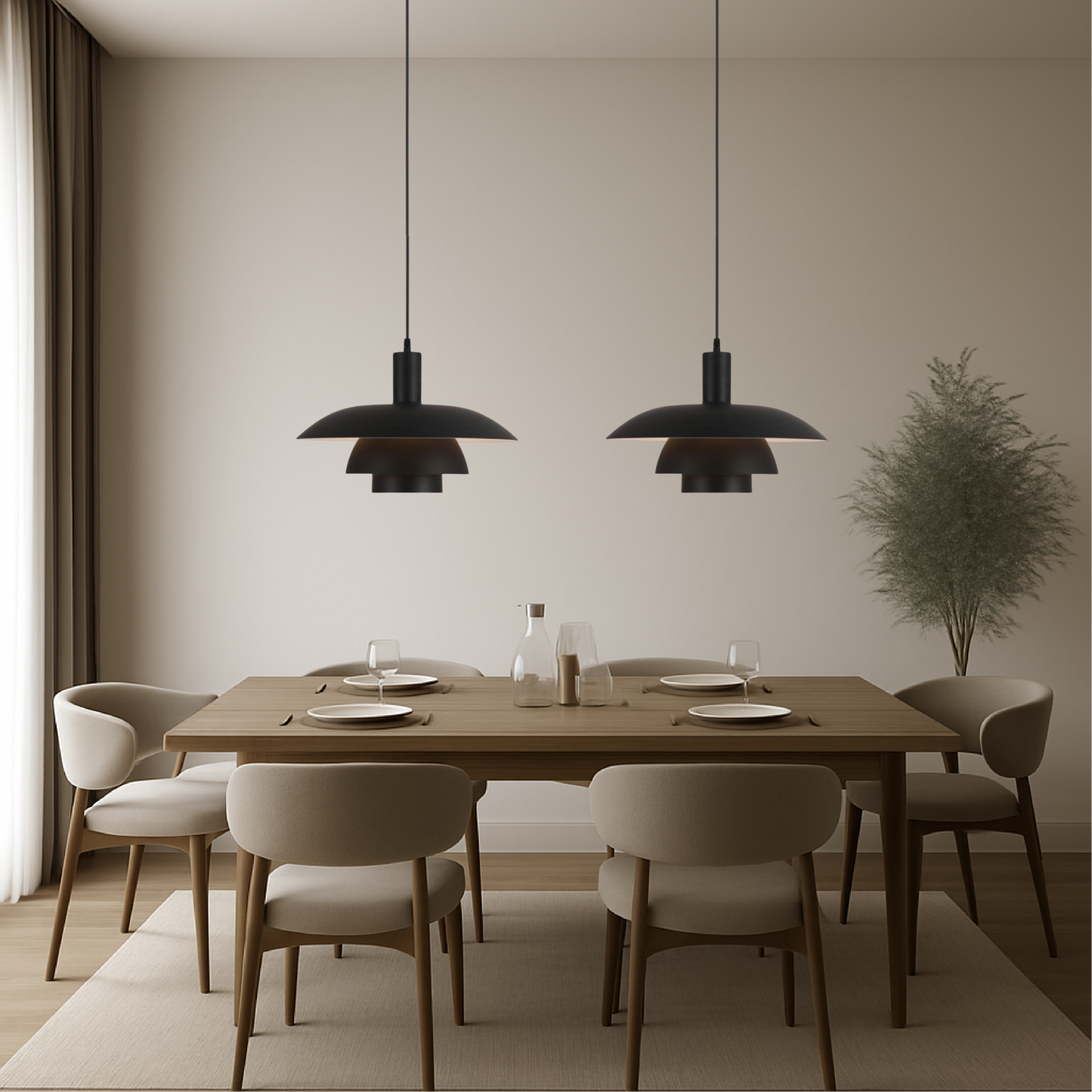 Radiora - Elegante Deense Hanglamp Met Minimalistisch Ontwerp