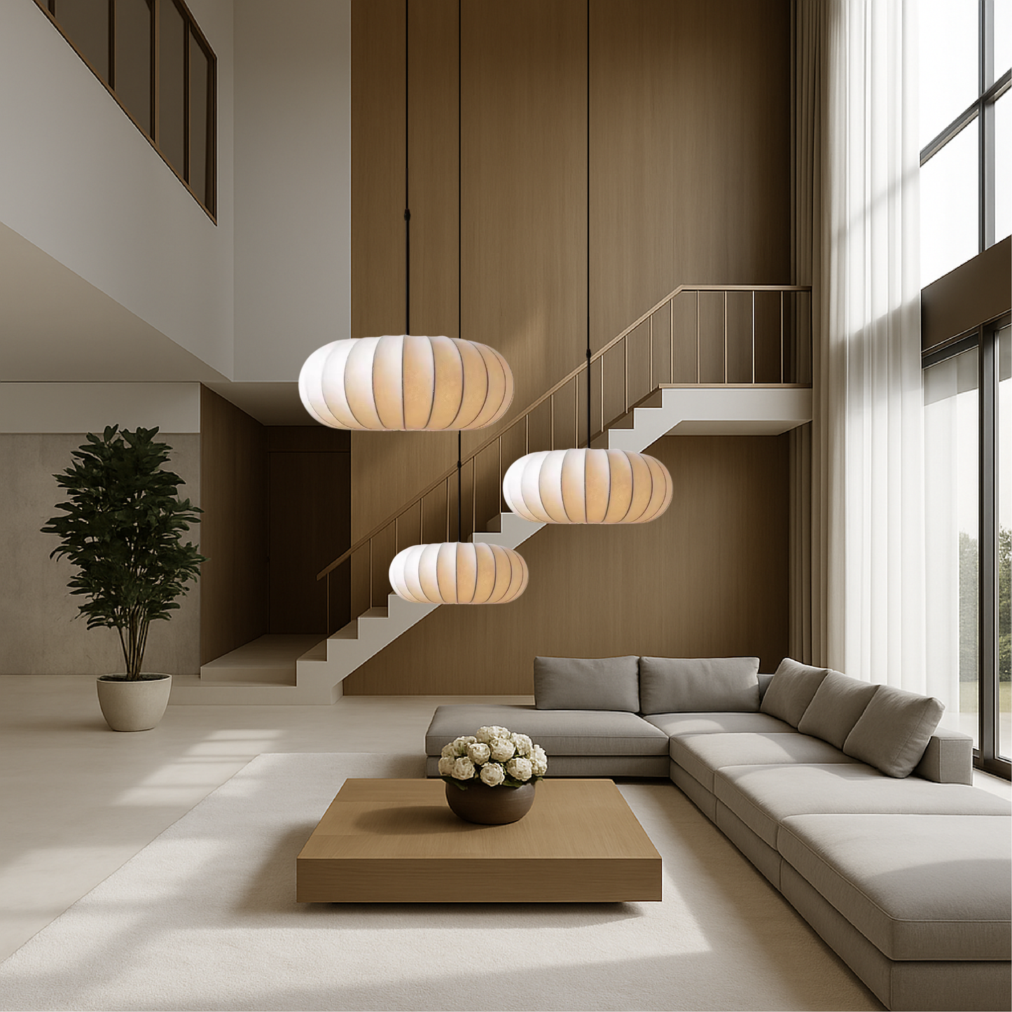 Lampix - Elegante Zijden Hanglamp Met Zachte Gloed