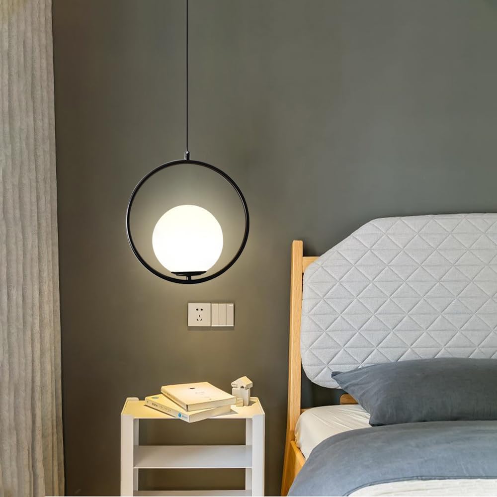 Florvia - Moderne Glazen Bol Hanglamp Voor Stijlvolle Noordse Interieurs