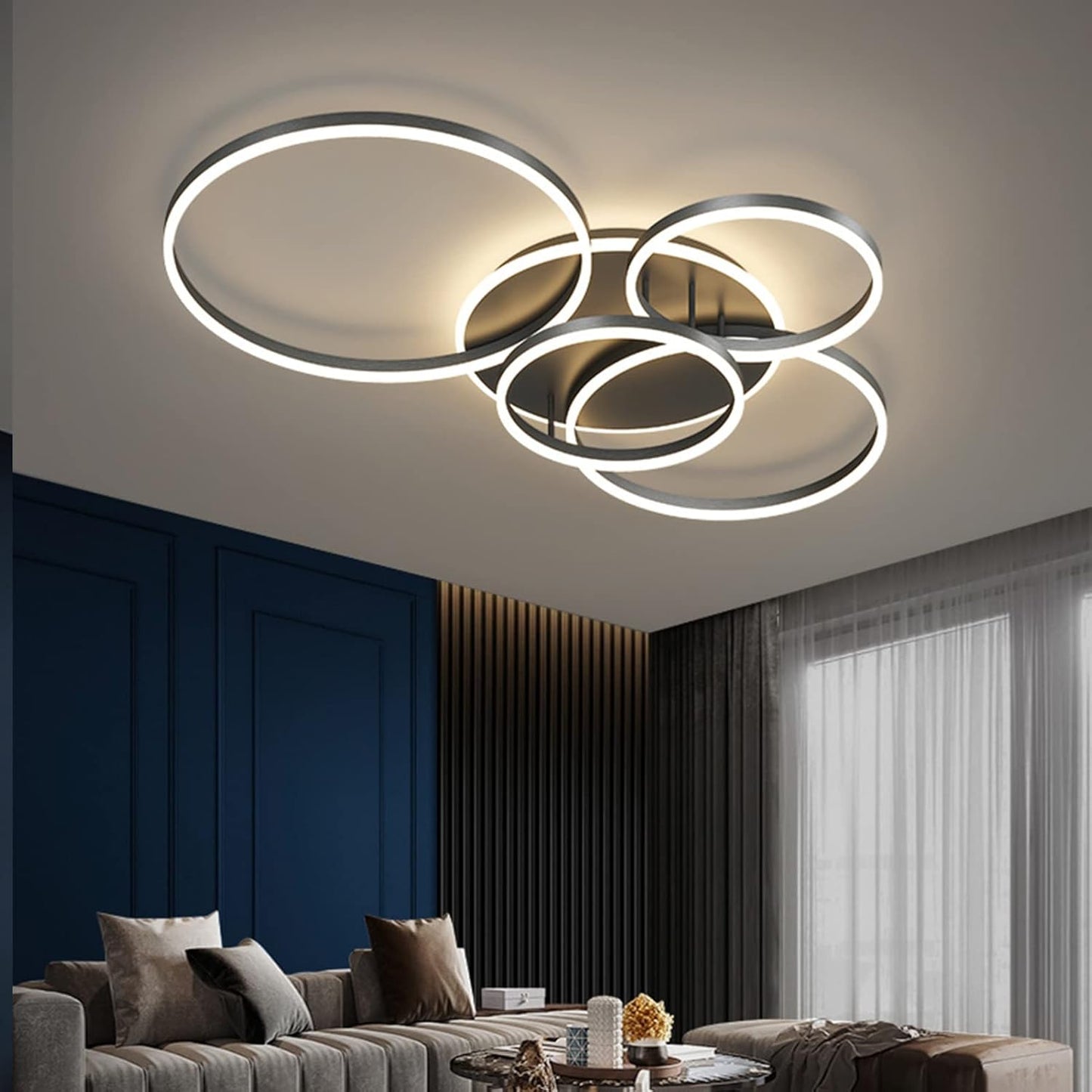 Calora – Moderne LED Plafondlamp (Dimbare Ringlamp met Afstandsbediening)