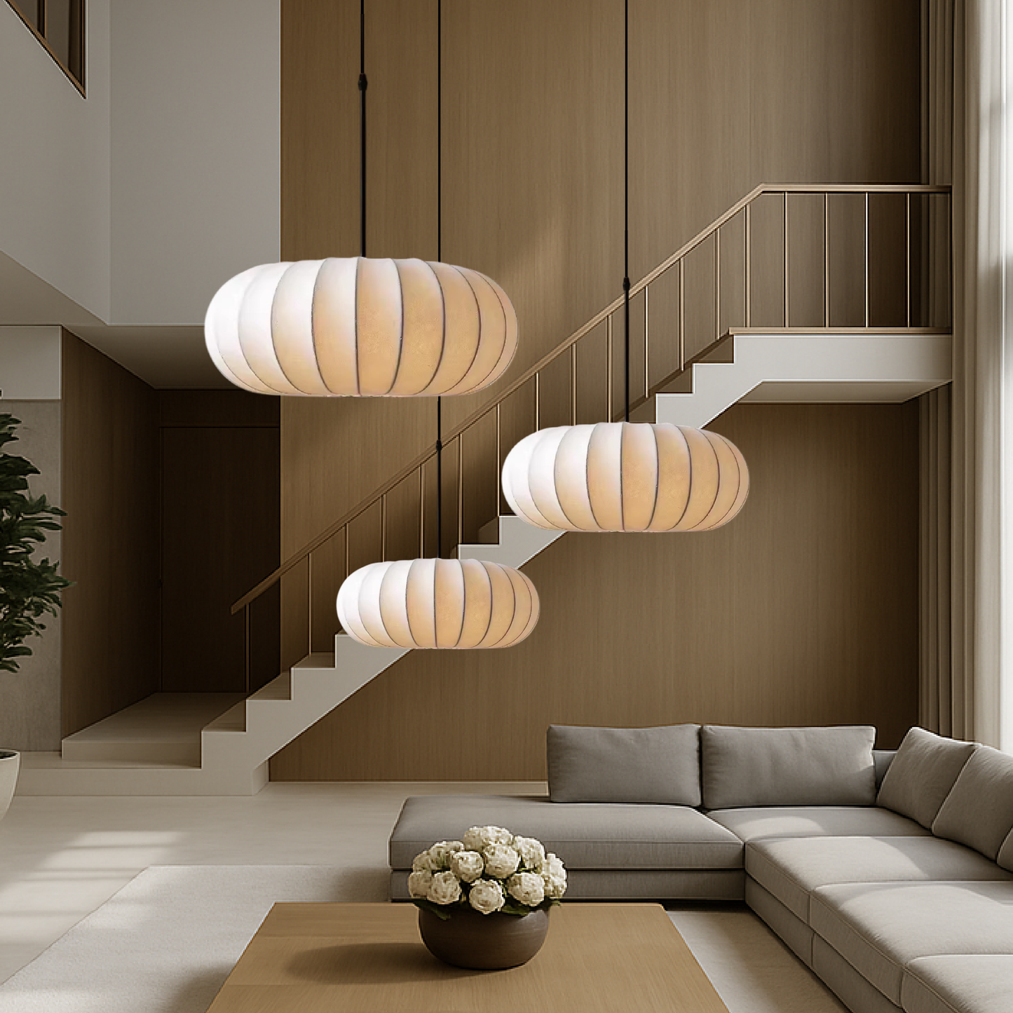 Lampix - Elegante Zijden Hanglamp Met Zachte Gloed