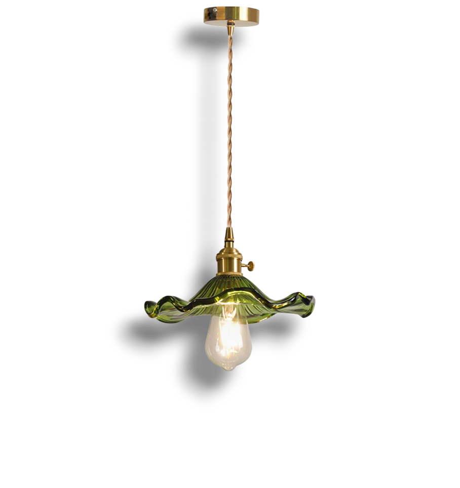 Coverra – Hibiscus Glazen Hanglamp voor Sfeervolle Gloed