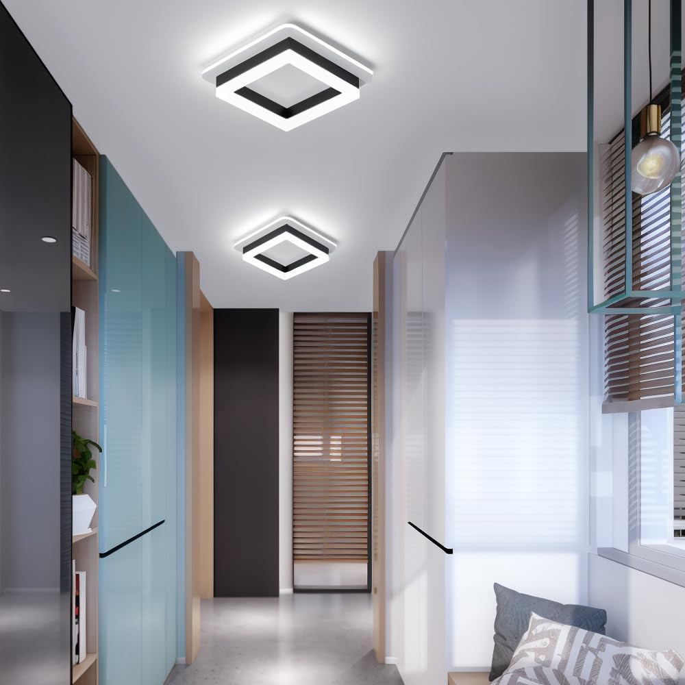 Villaura – Moderne Vierkante LED Plafondlamp Voor De Hal Met Strak Opbouwontwerp