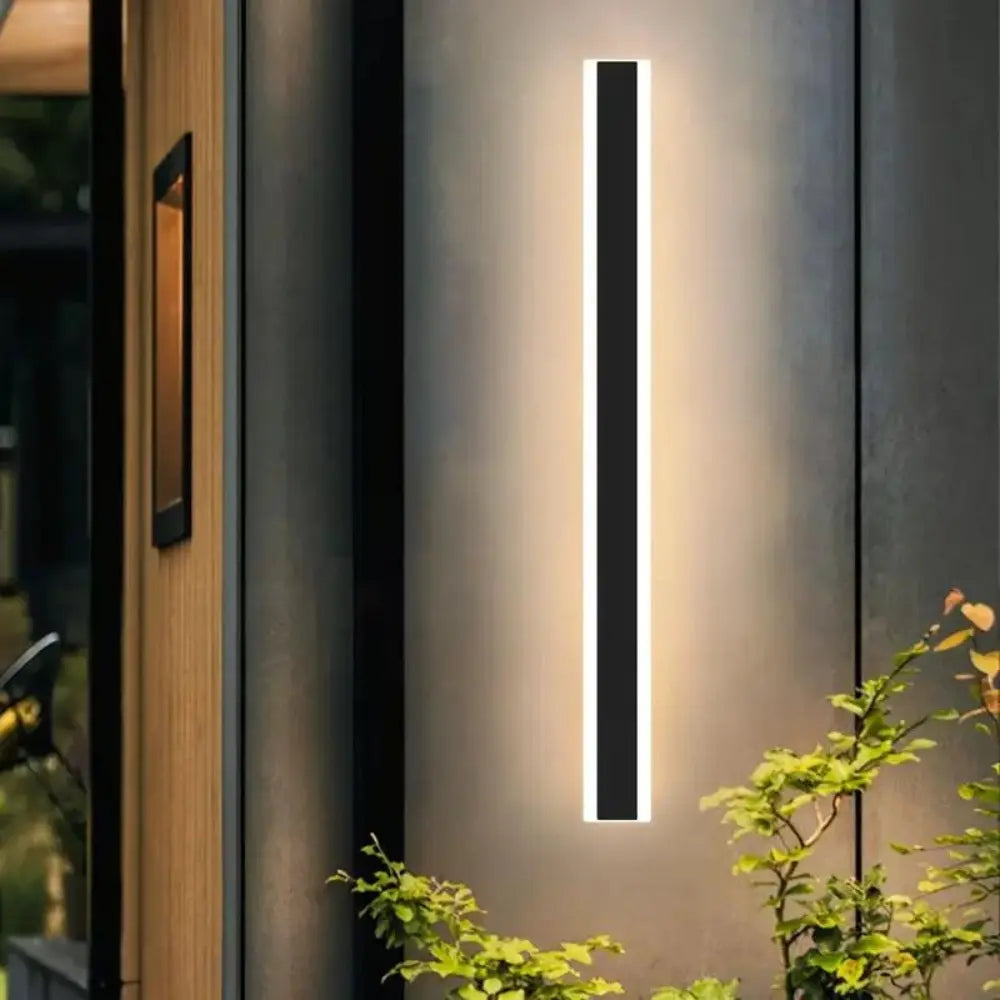 Earthrae - Zwarte IP65 Waterdichte LED Buitenwandlamp met Warm Wit Licht 3000K