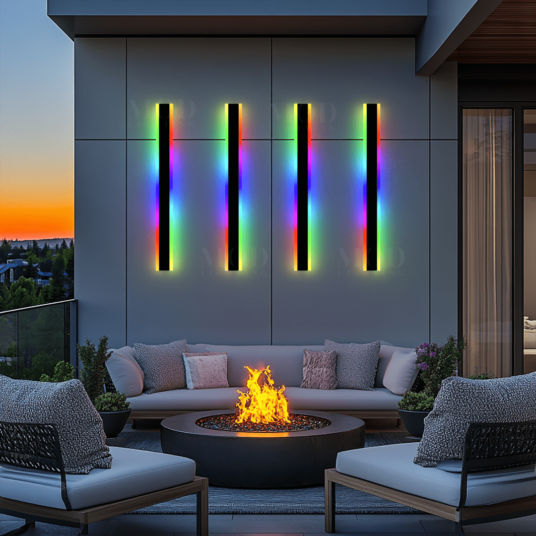 Petalune - Moderne RGB Wandlamp Met Afstandsbediening Voor Buiten, Veranda En Terras