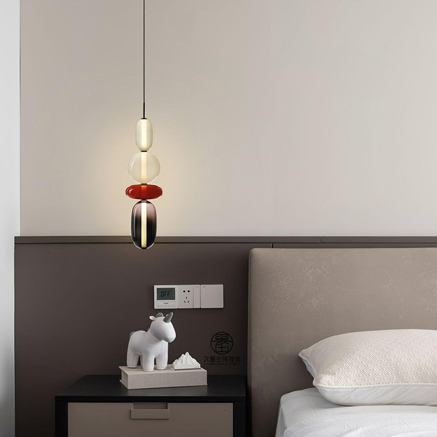 Veyla – Gekleurde Glazen Hanglamp (Plafondlamp, Modern Artistiek LED)