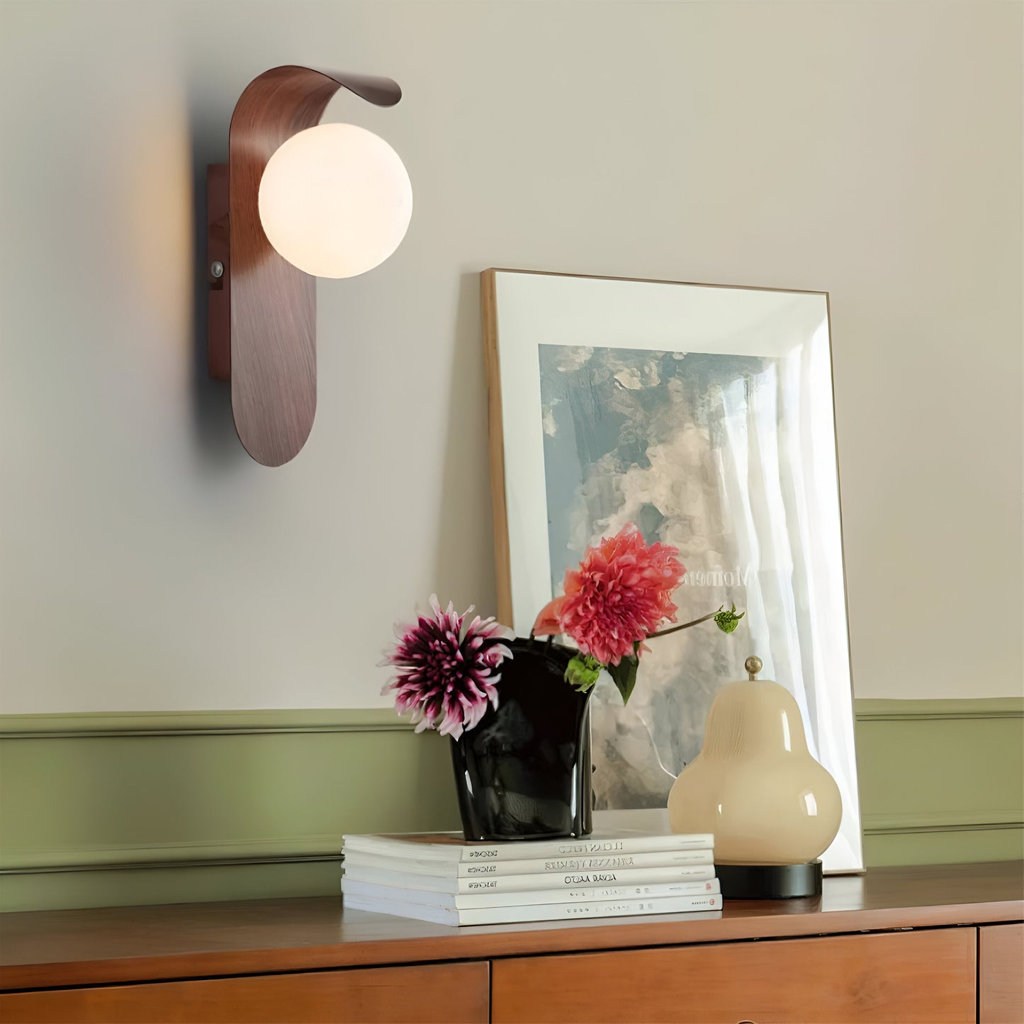 Carlyle – Scandinavische Minimalistische Wandlamp met Houtaccent (LED)