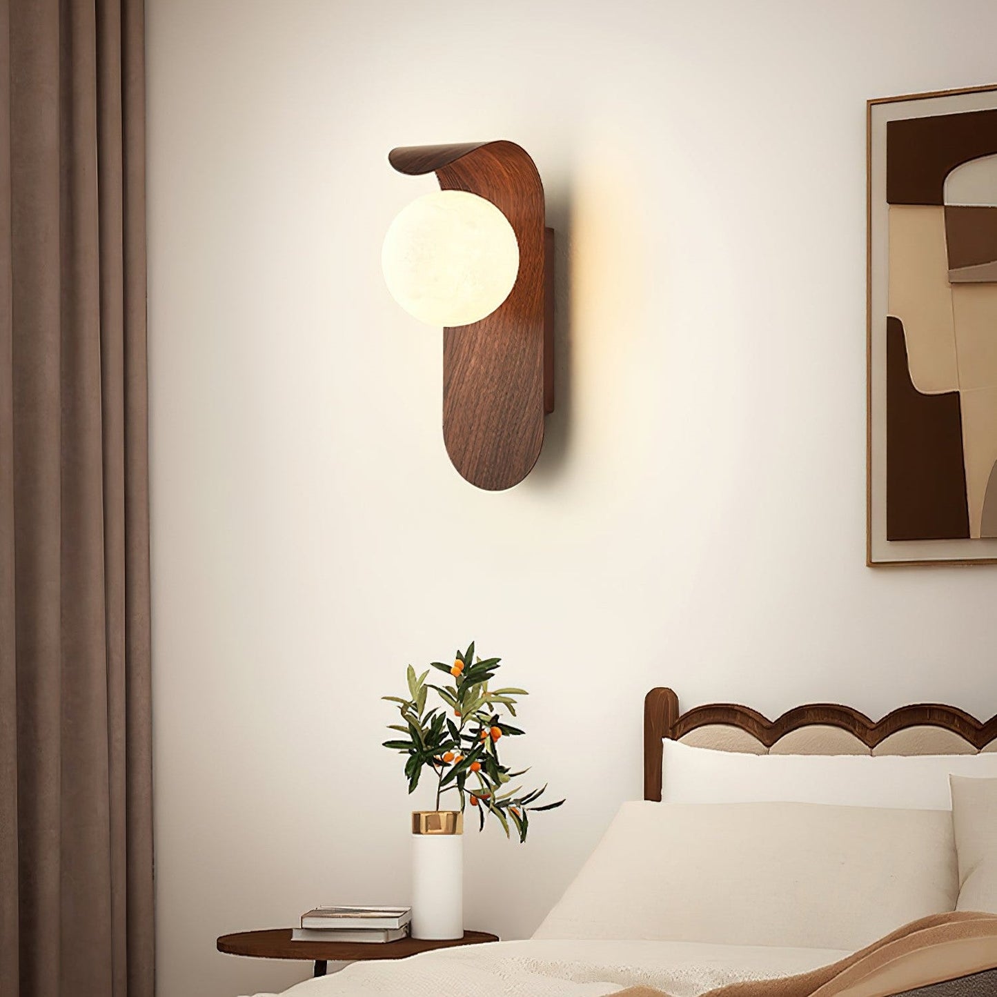 Carlyle – Scandinavische Minimalistische Wandlamp met Houtaccent (LED)