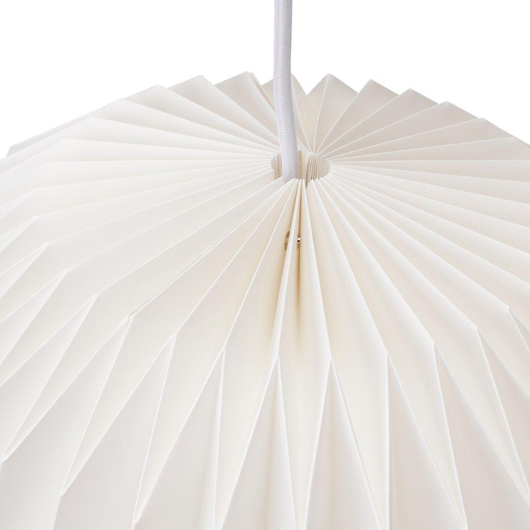 Candora - Ronde Plissé Hanglamp Moon Round Ø34 Met Zachte Lichtval