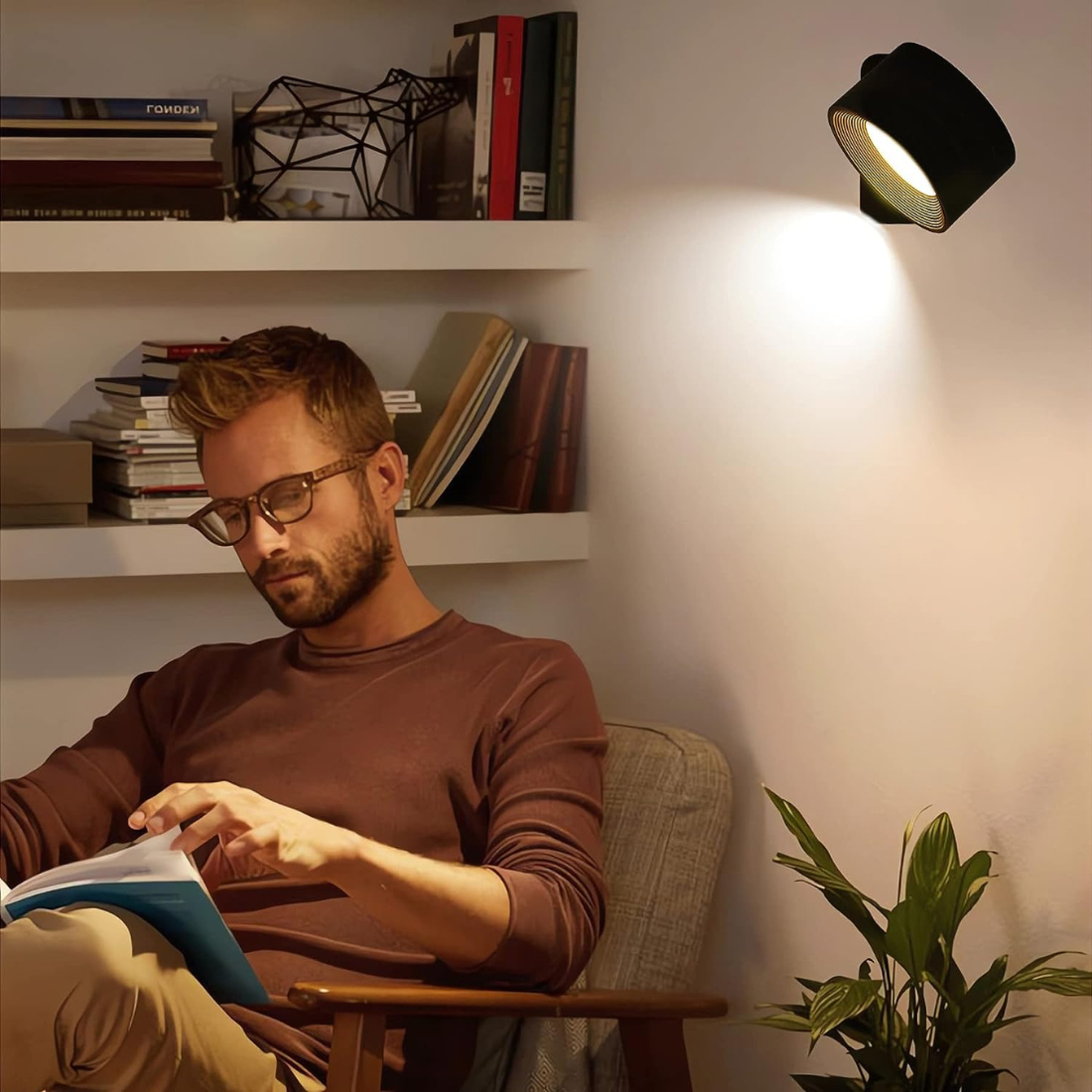 Rotura – Draadloze Wandlamp met Touch & 360° Rotatie