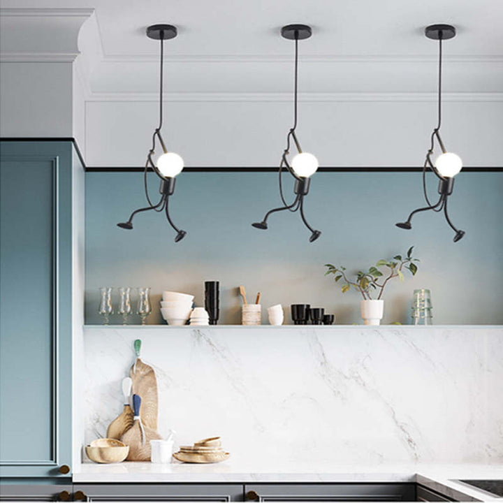 Quiltora - Retro Marionet Hanglamp Met Speels Modern Ontwerp