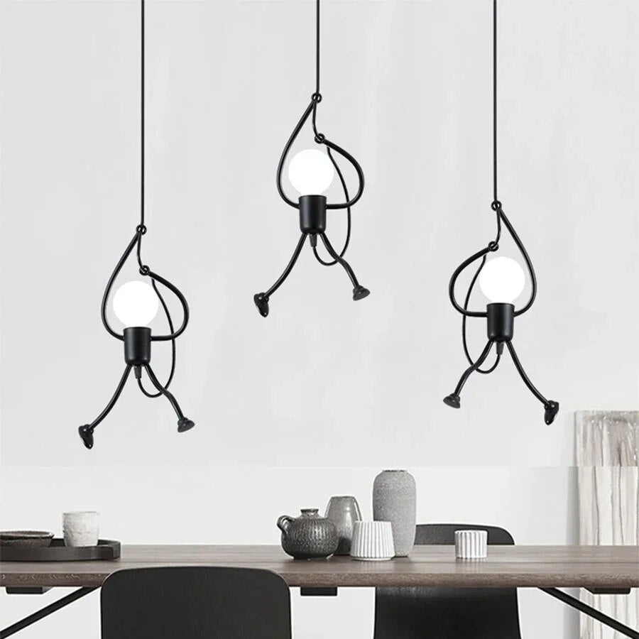 Quiltora - Retro Marionet Hanglamp Met Speels Modern Ontwerp