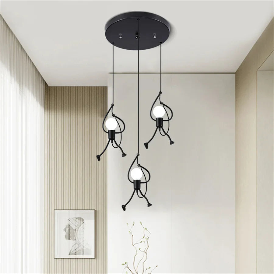 Quiltora - Retro Marionet Hanglamp Met Speels Modern Ontwerp