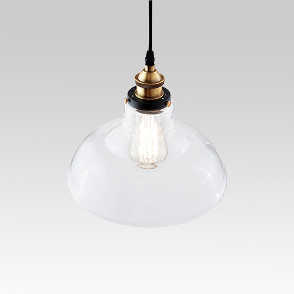 Clara – Moderne Industriële Heldere Glazen Dome Hanglamp