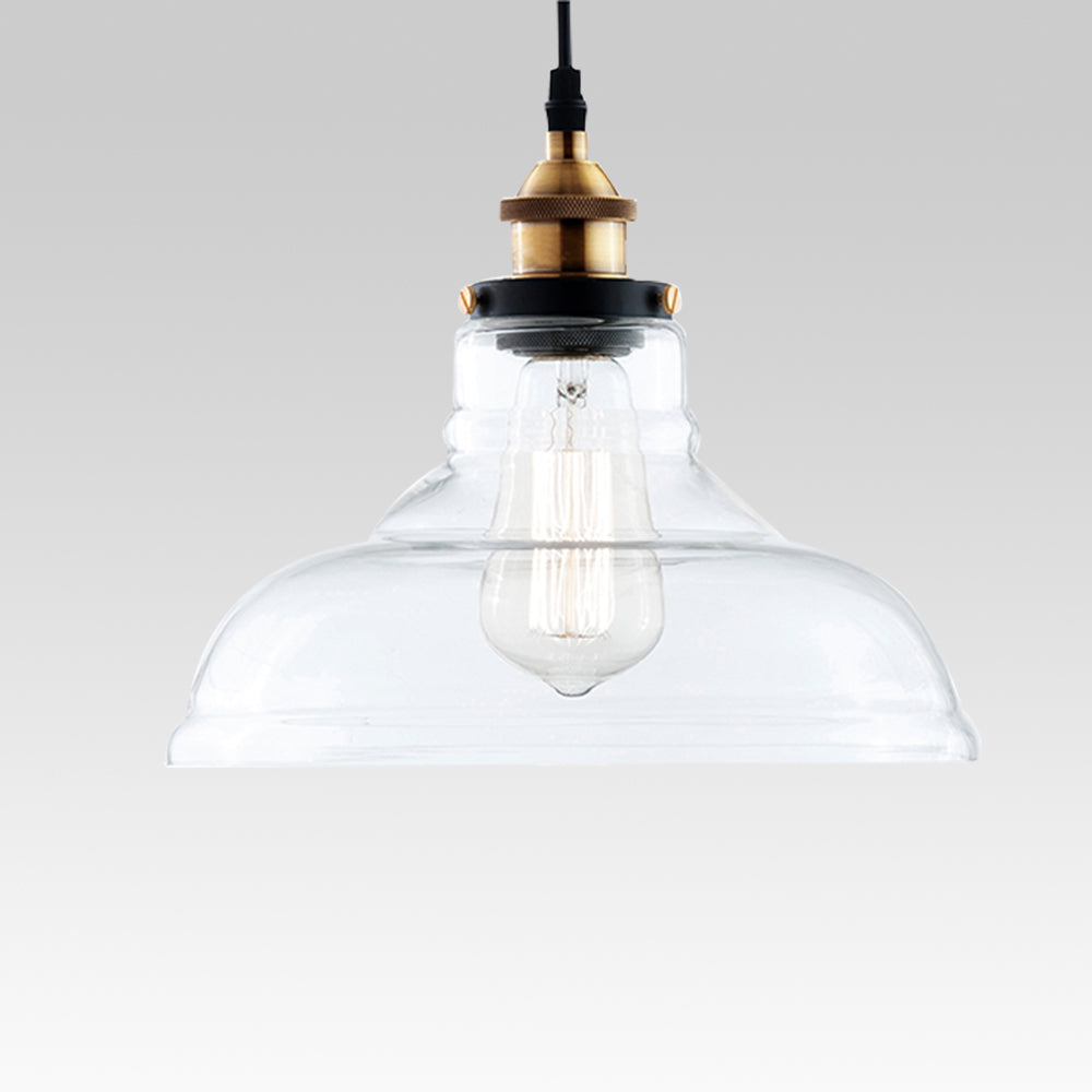 Clara – Moderne Industriële Heldere Glazen Dome Hanglamp