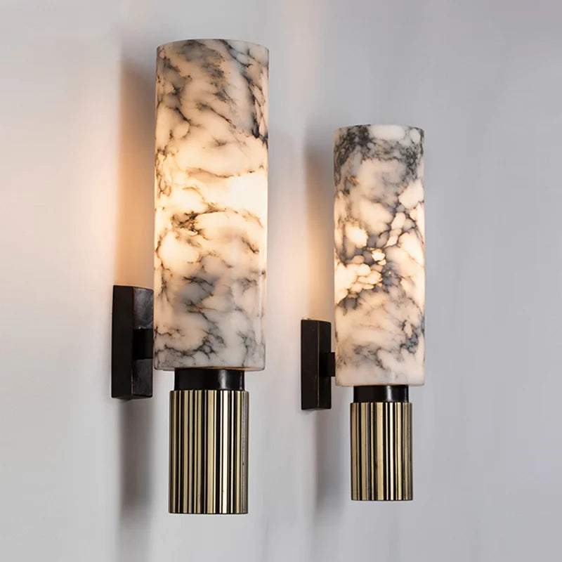 Calira – Marmeren Wandlamp (Luxe Design, E14 LED Compatibel)