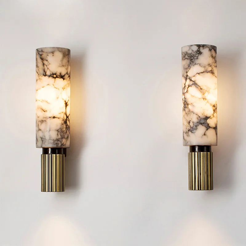 Calira – Marmeren Wandlamp (Luxe Design, E14 LED Compatibel)