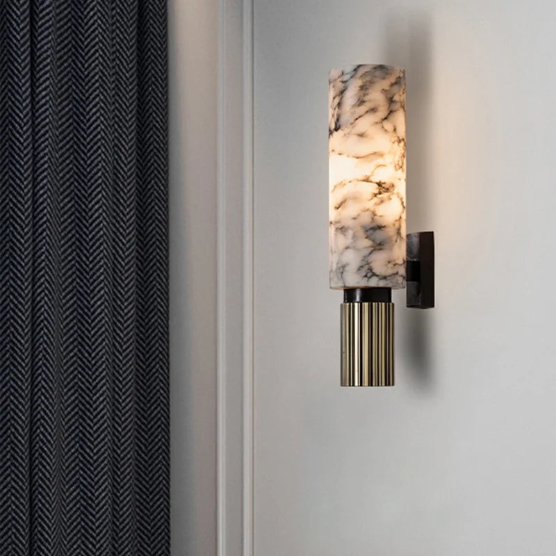 Calira – Marmeren Wandlamp (Luxe Design, E14 LED Compatibel)