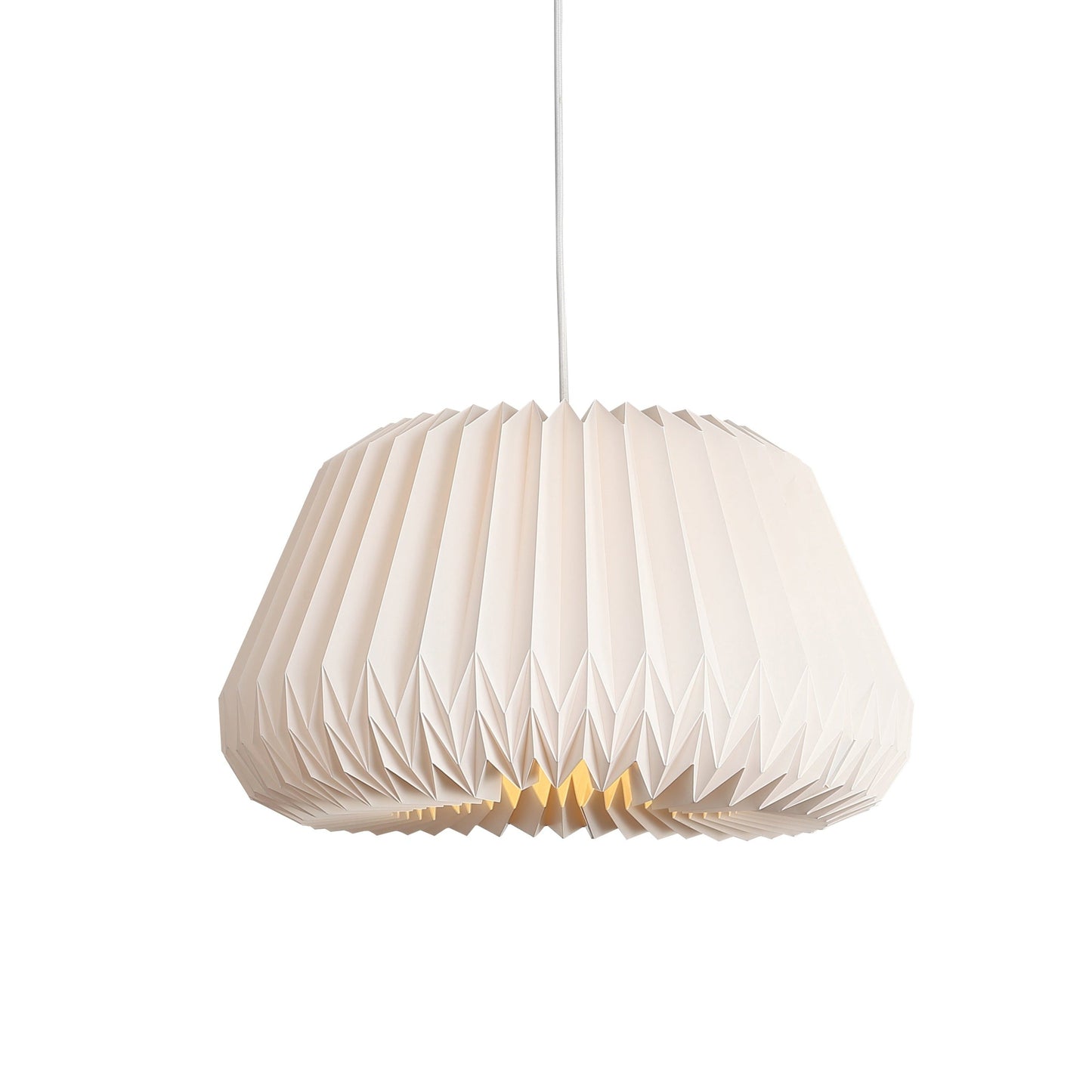 Lightura - Sculpturale Pendel Lamp Moon Mush Met Plissé Kap Ø45 Cm