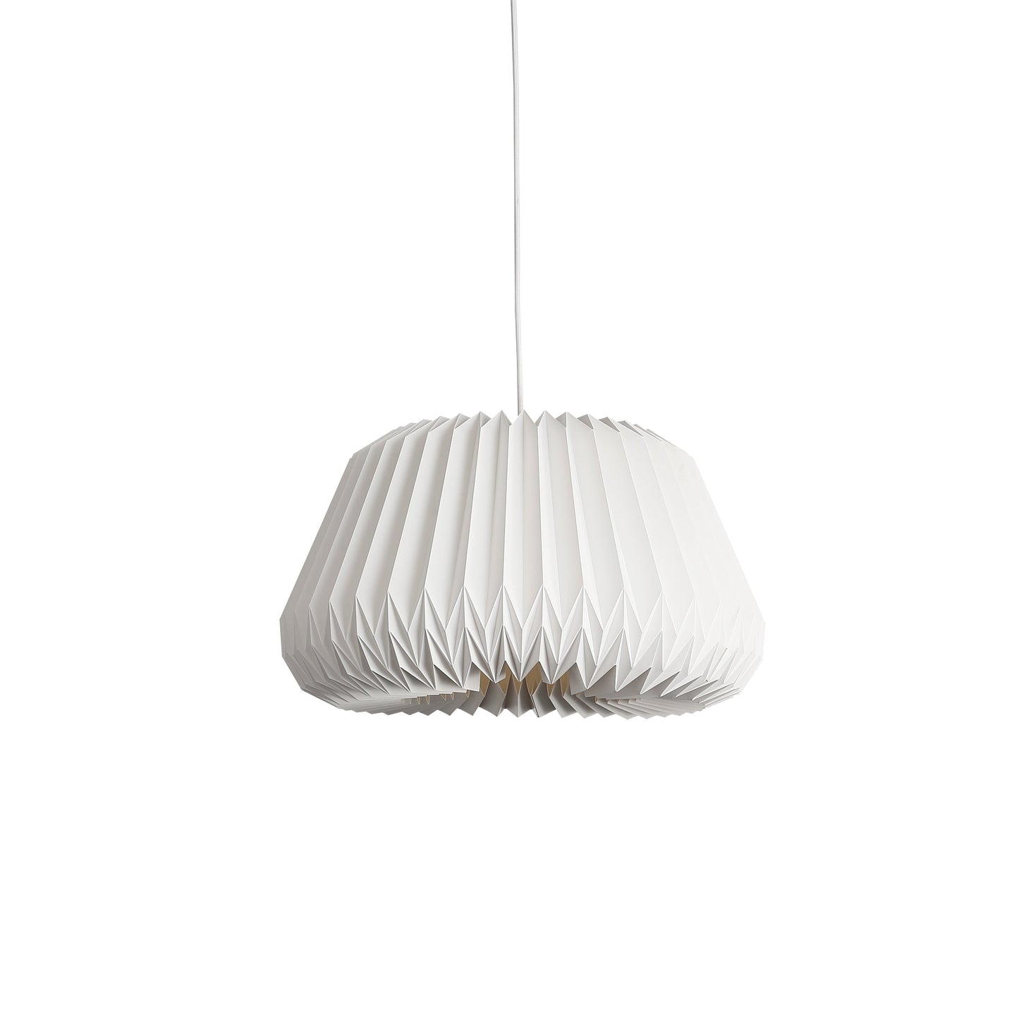 Lightura - Sculpturale Pendel Lamp Moon Mush Met Plissé Kap Ø45 Cm
