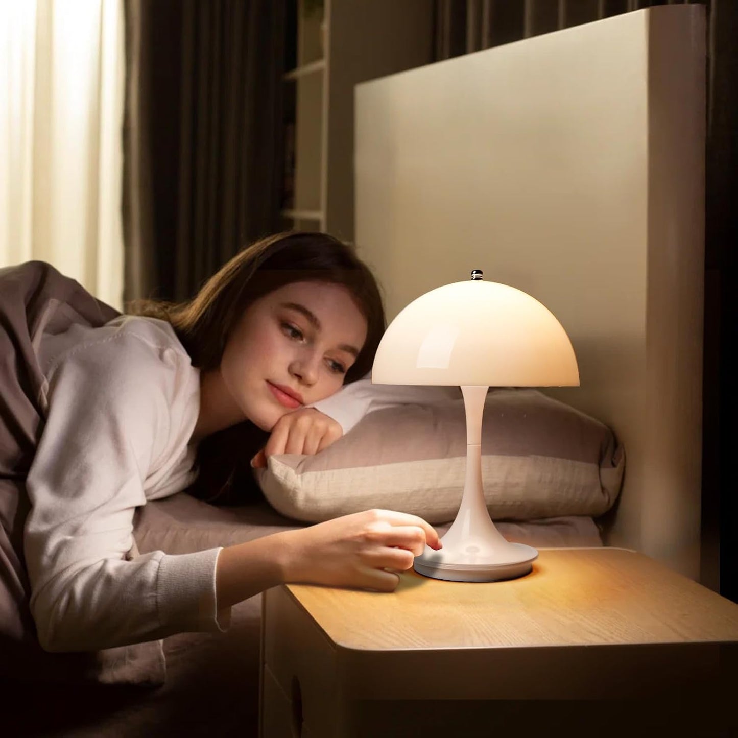 Mushara – Draadloze LED Tafellamp met Scandinavisch Design