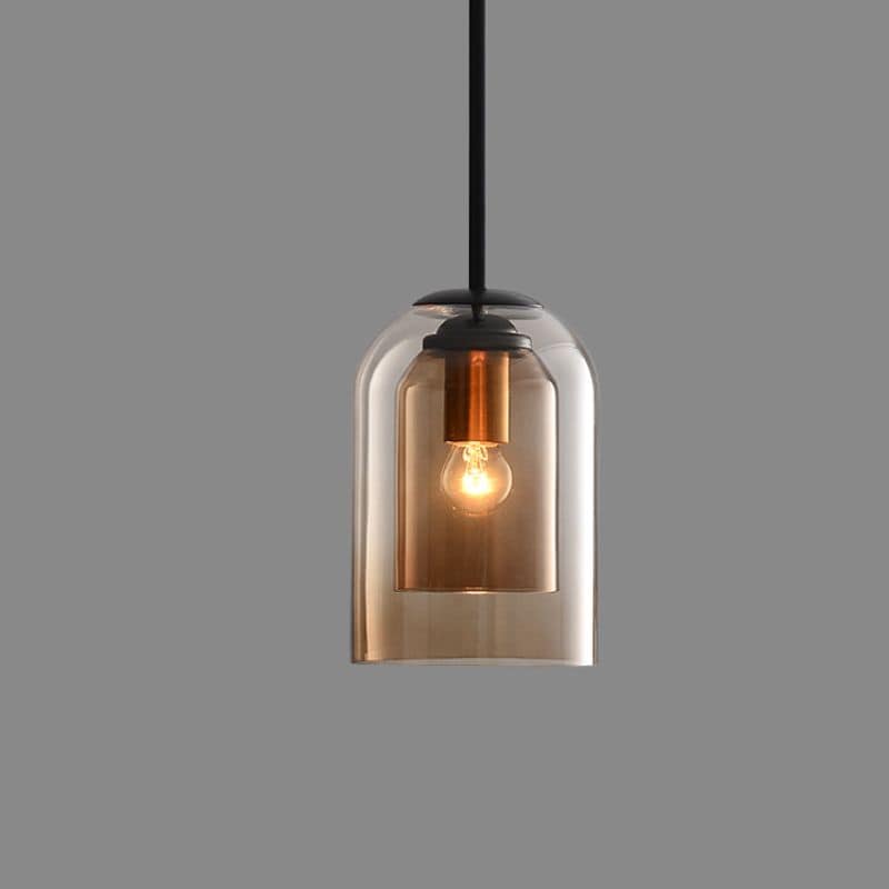 Mica – Mid-Century Hanglamp met Dubbel Glas (Plafondlamp, E27)