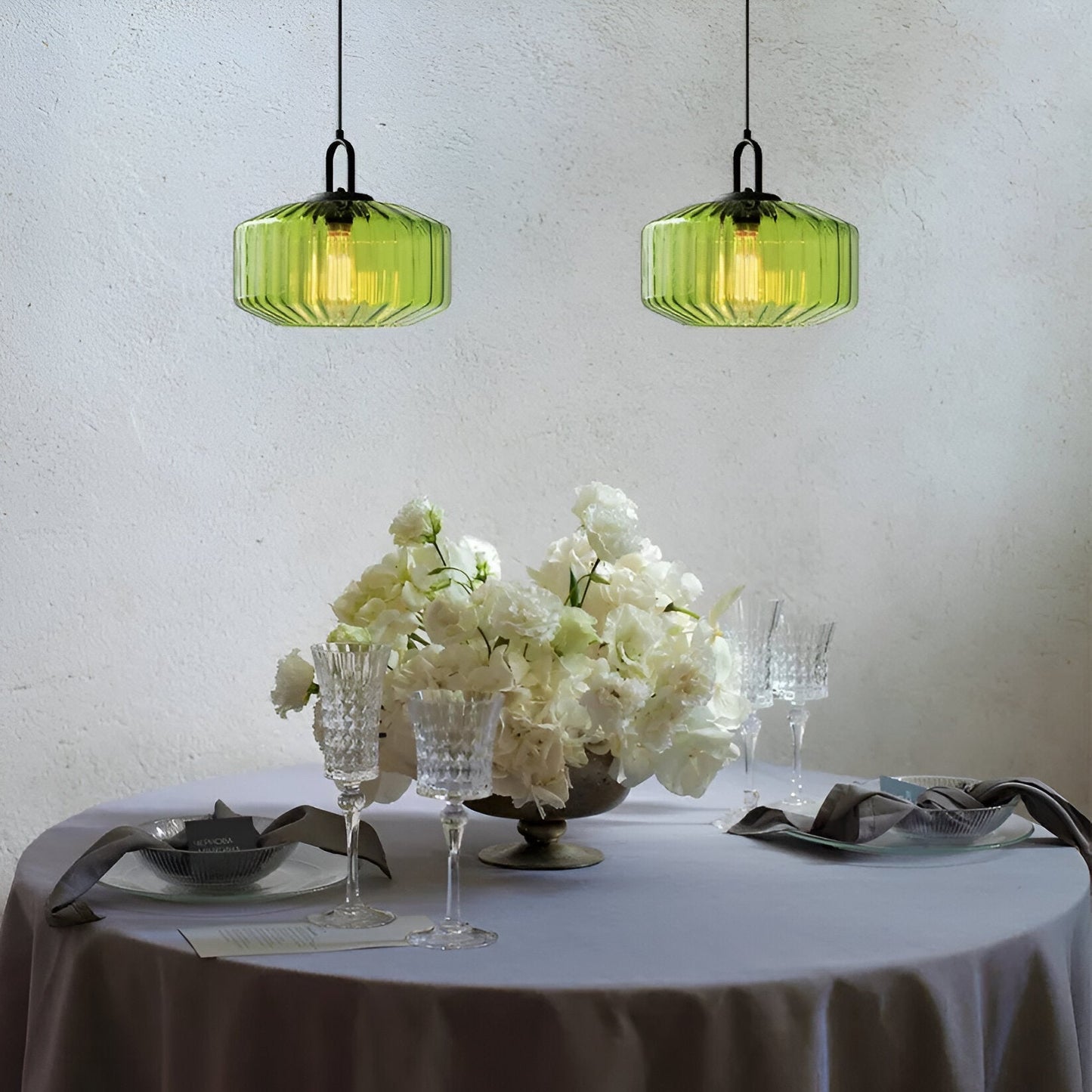 Marcellus – Retro Gekleurd Glas Hanglamp