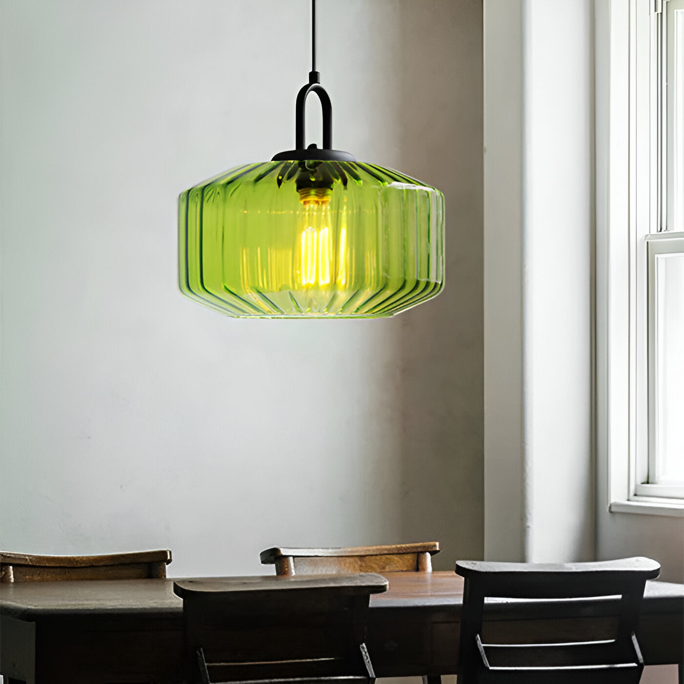 Marcellus – Retro Gekleurd Glas Hanglamp