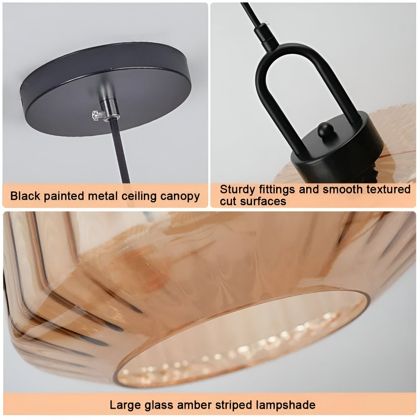 Marcellus – Retro Gekleurd Glas Hanglamp
