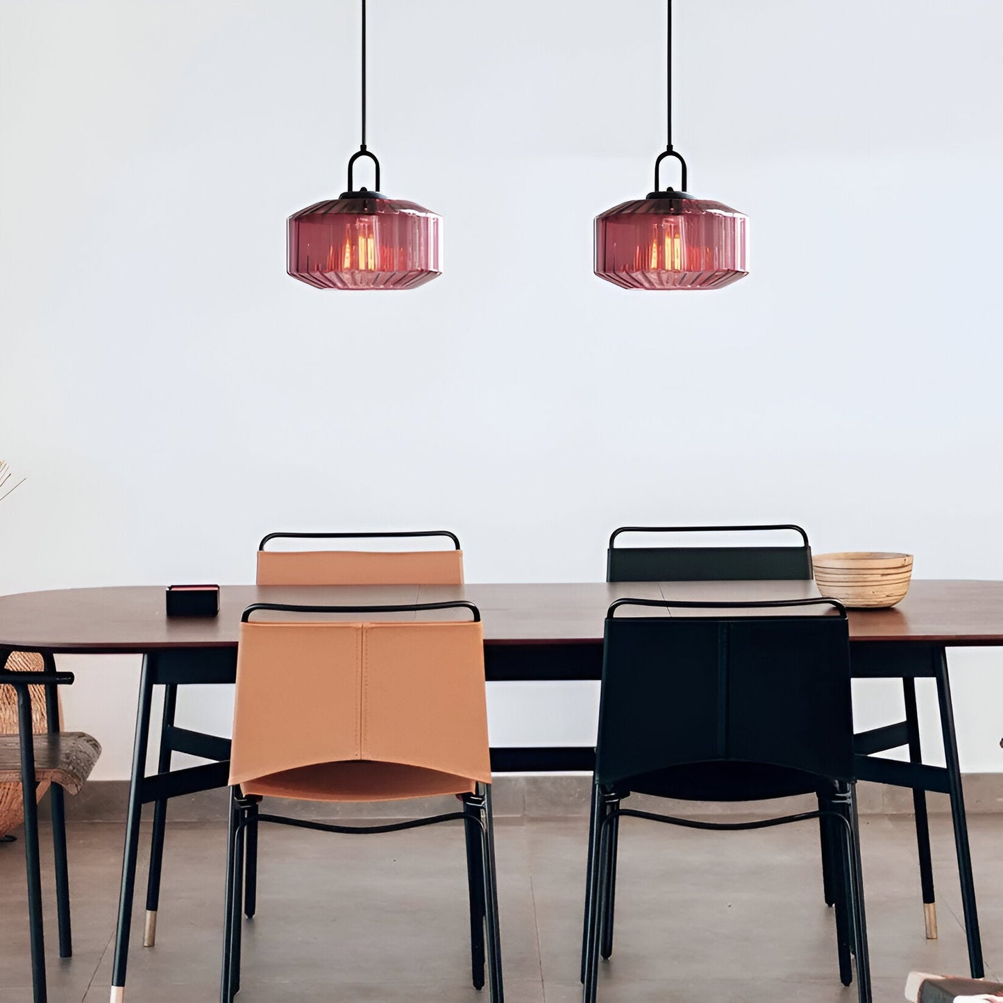 Marcellus – Retro Gekleurd Glas Hanglamp